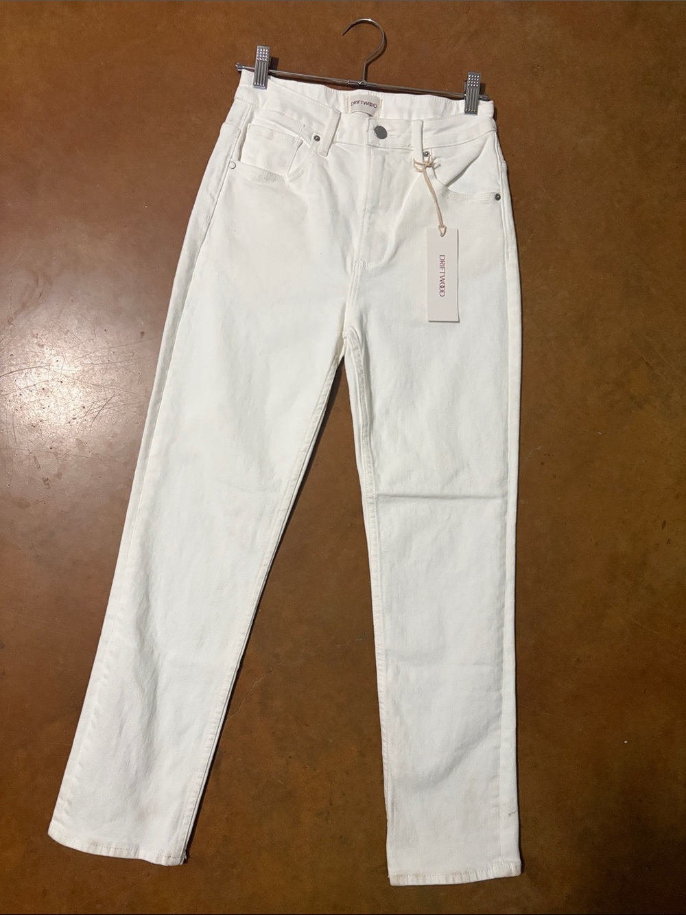 DRIFTWOOD White Straight-Leg Jeans